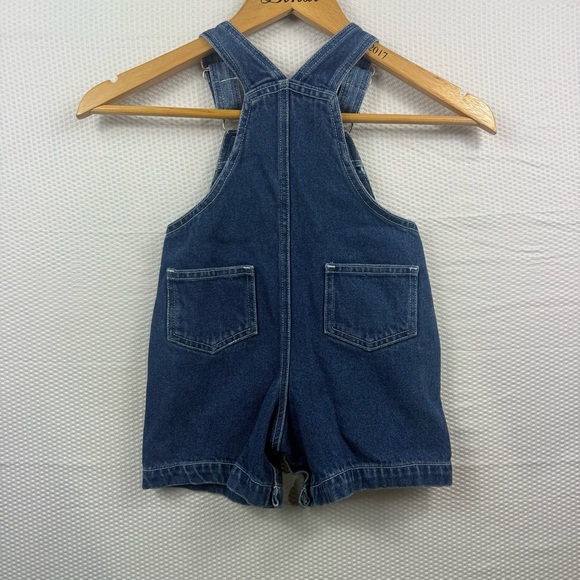 Vintage 90s Sesame Street Denim Shortalls – Cookie Monster Embroidery, Kids 18 m - Picture 3 of 6